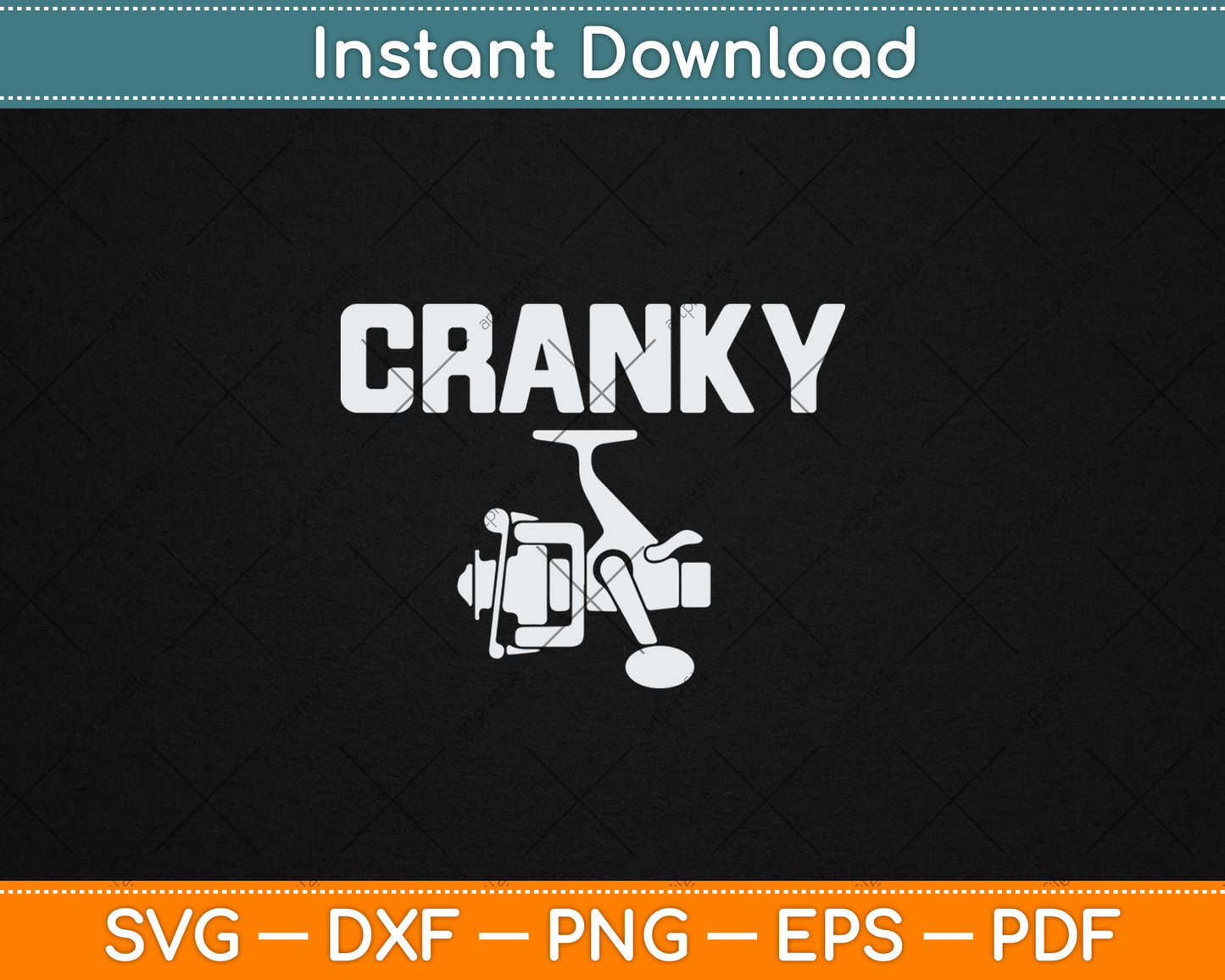 Cranky Fishing Funny Fathers Day Fishing Svg Digital Cutting File