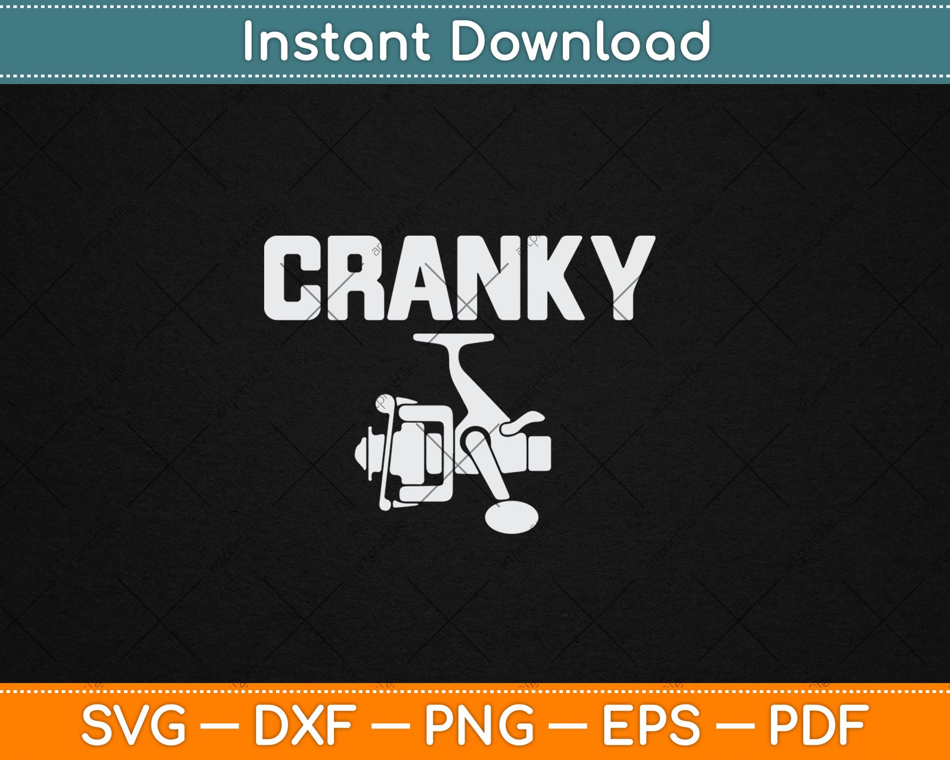 Cranky Fishing Funny Fathers Day Fishing Svg Digital Cutting File