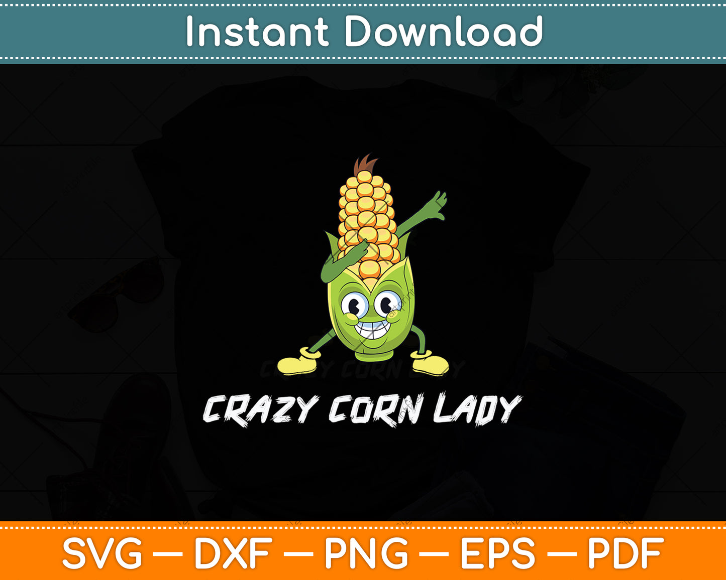 Crazy Corn Lady Funny Corn Svg Digital Cutting File