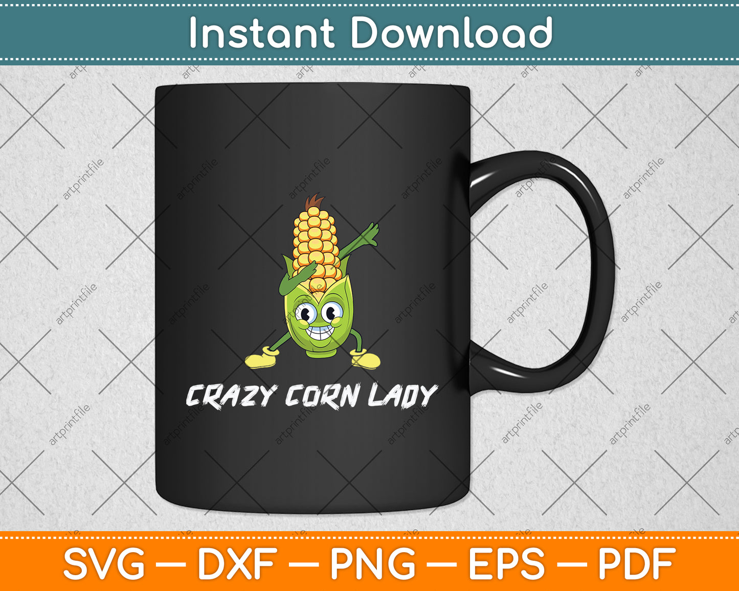 Crazy Corn Lady Funny Corn Svg Digital Cutting File