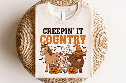 Creepin' It Country Halloween PNG