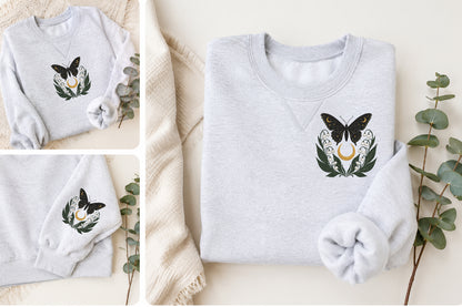 Crescent Moth Machine Embroidery Design