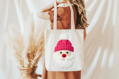 Crochet Faux Yarn Christmas Santa PNG