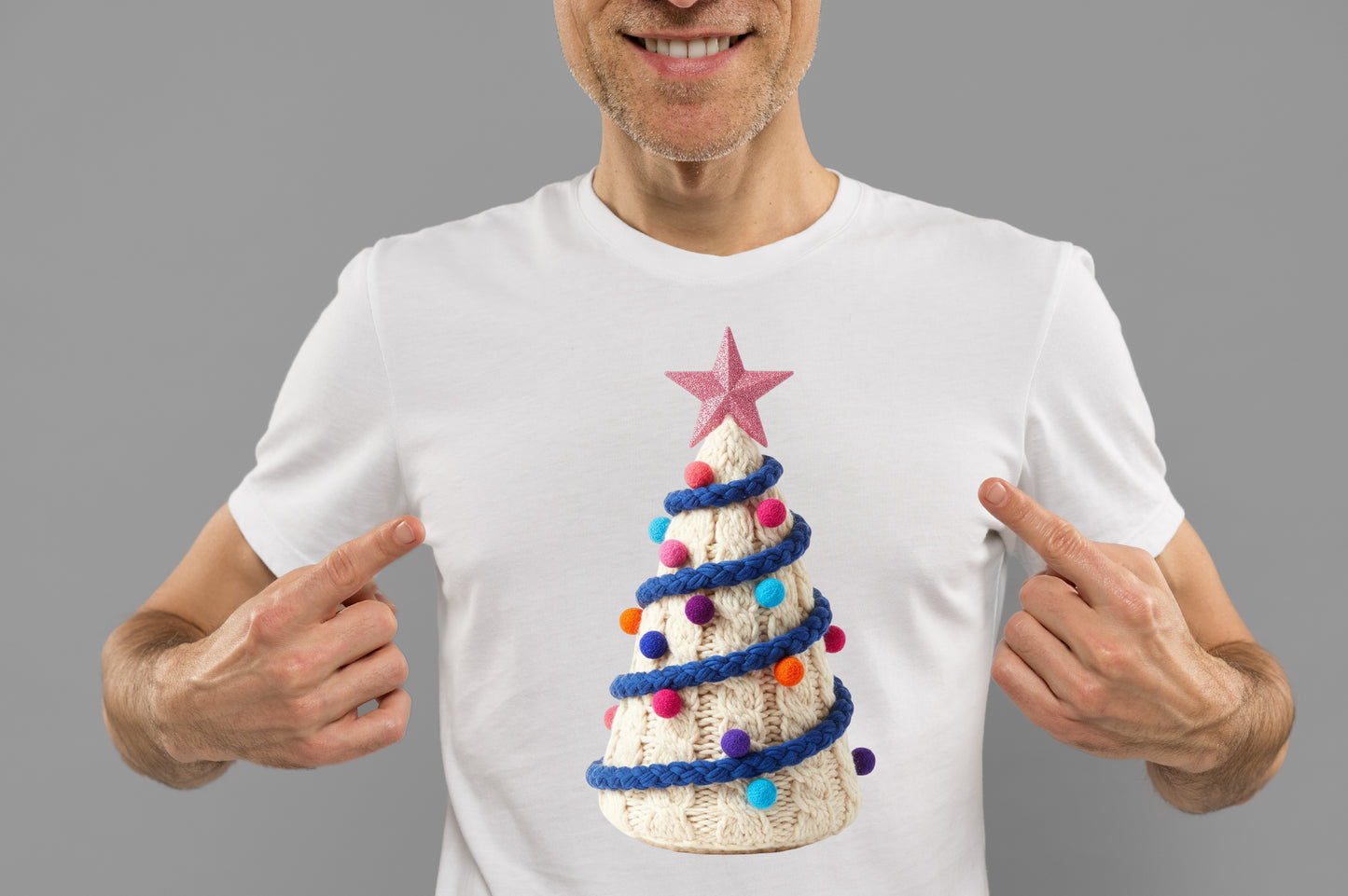 Crochet Faux Yarn Christmas Tree PNG