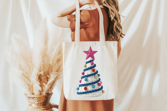 Crochet Faux Yarn Christmas Tree PNG