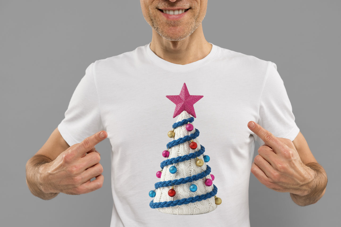 Crochet Faux Yarn Christmas Tree PNG