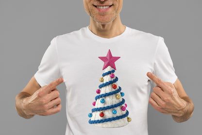 Crochet Faux Yarn Christmas Tree PNG