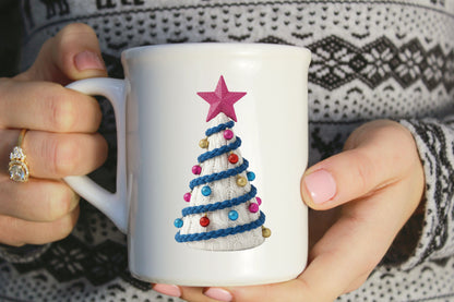 Crochet Faux Yarn Christmas Tree PNG