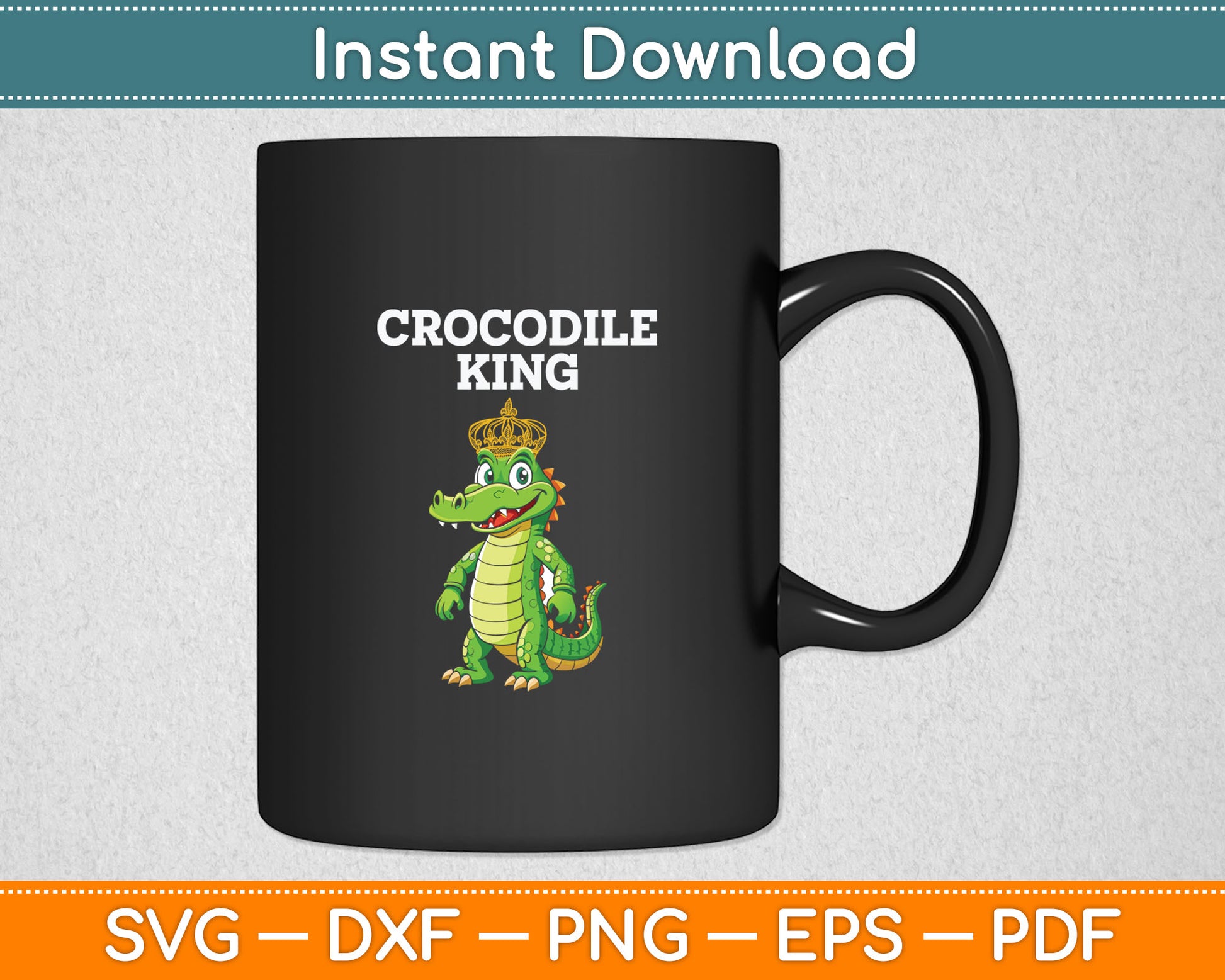 Crocodile King Svg Digital Cutting File