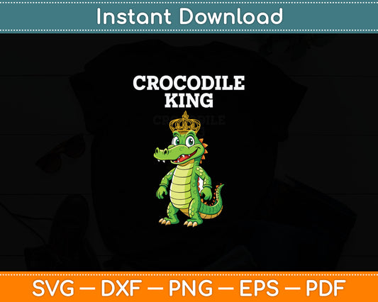 Crocodile King Svg Digital Cutting File