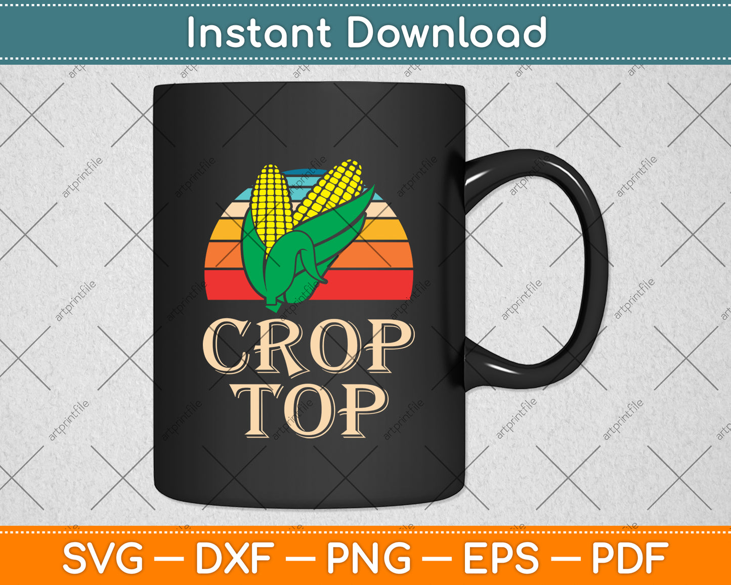 Crop Top Retro Vintage Svg Digital Cutting File