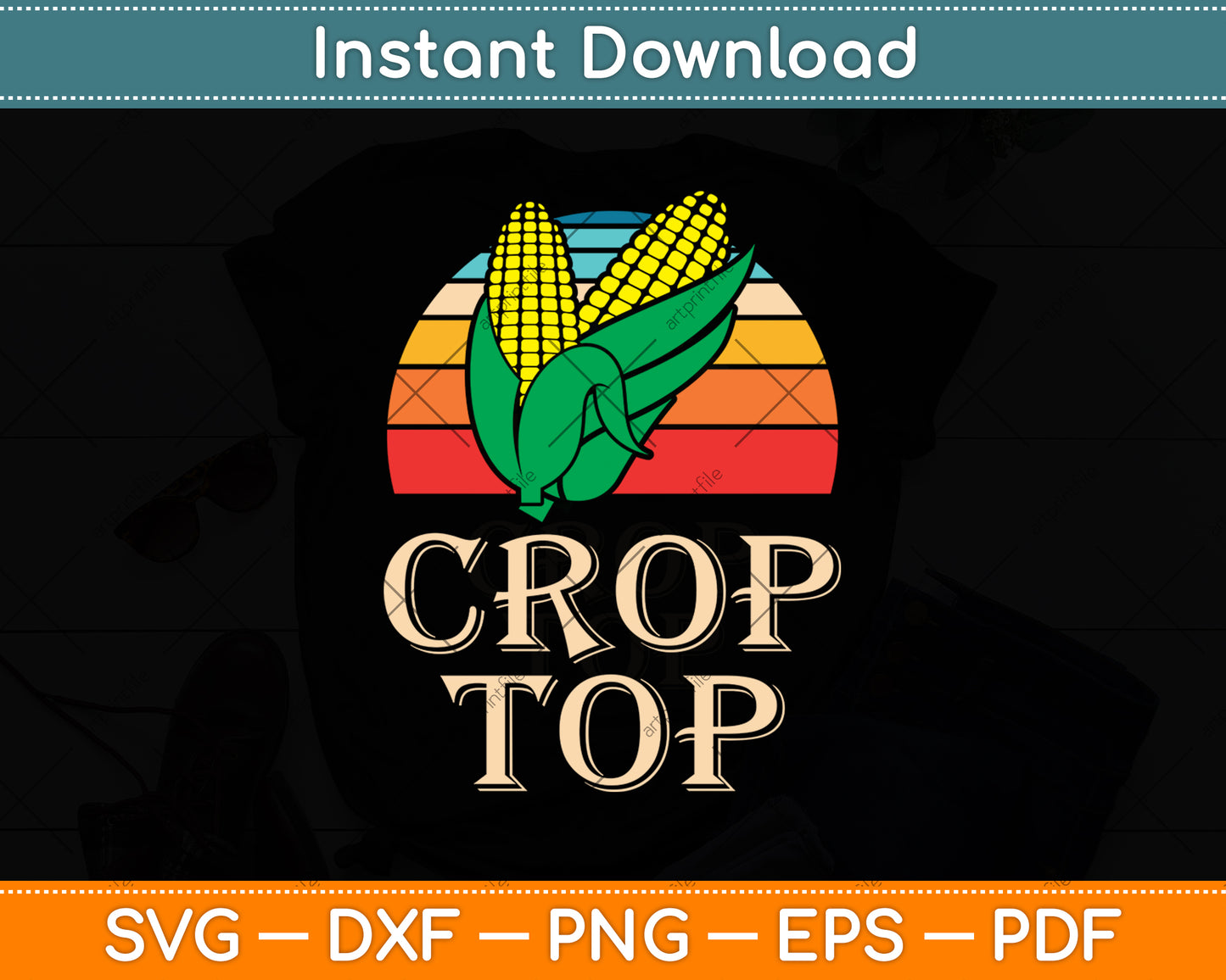 Crop Top Retro Vintage Svg Digital Cutting File
