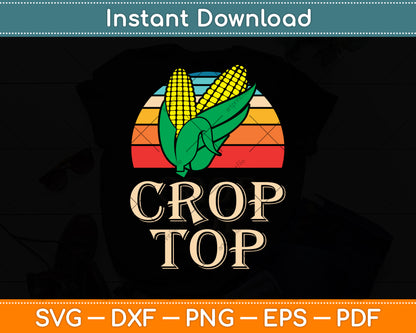 Crop Top Retro Vintage Svg Digital Cutting File