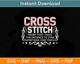 Cross Stitch Funny Sewing Quilting Stitching Svg Png Dxf Digital Cutting File