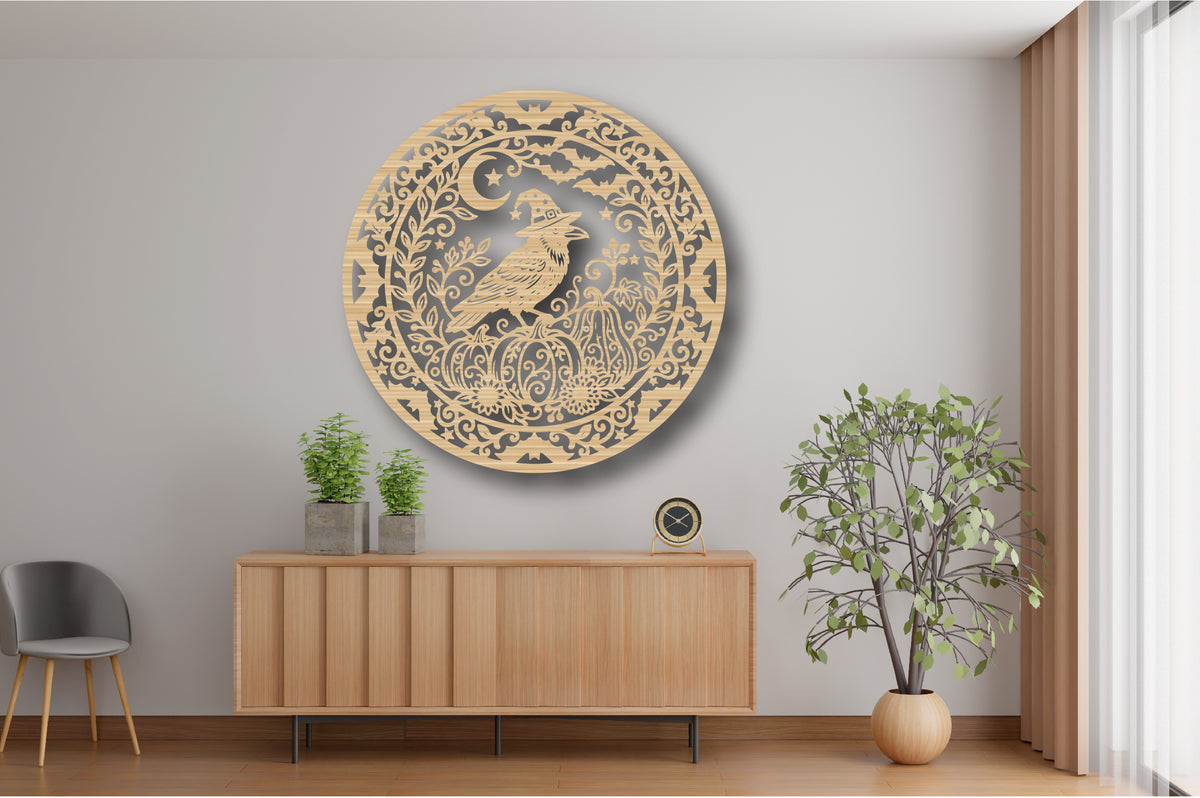 Crow Halloween Laser Cut SVG