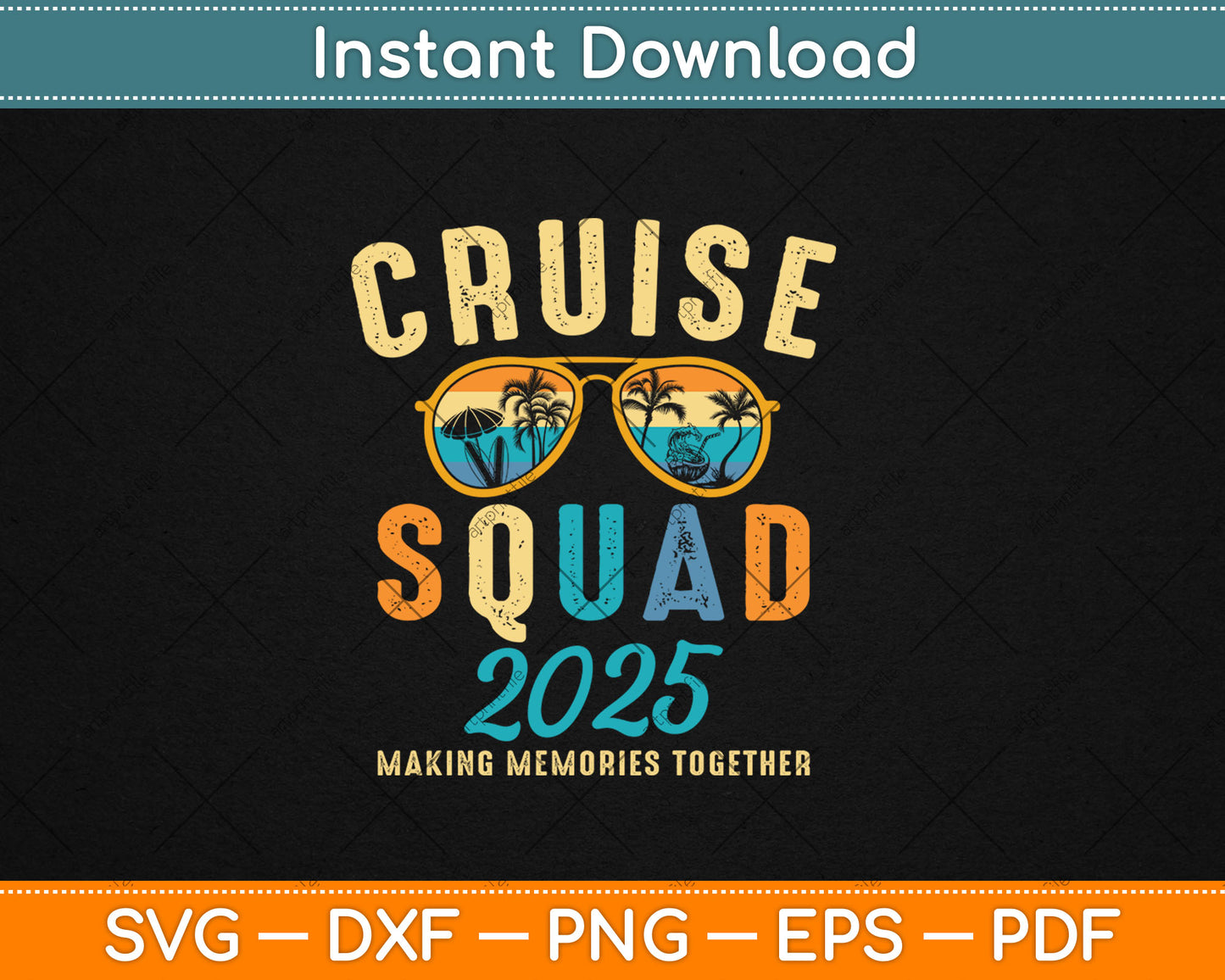 Cruise Squad 2025 Summer Vacation Matching Family Group Svg Digital Cutting File