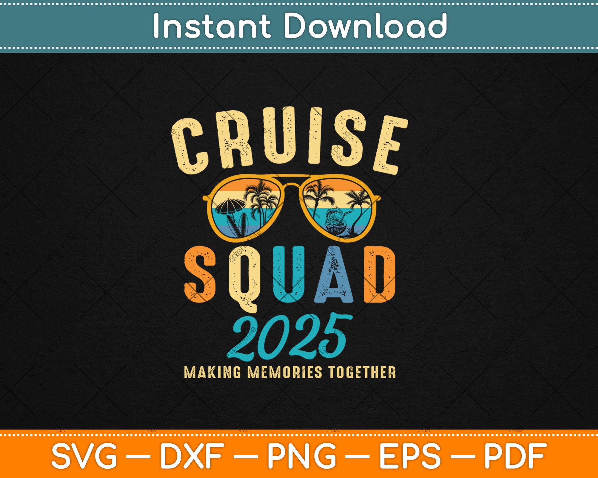 Cruise Squad 2025 Summer Vacation Matching Family Group Svg Digital Cutting File