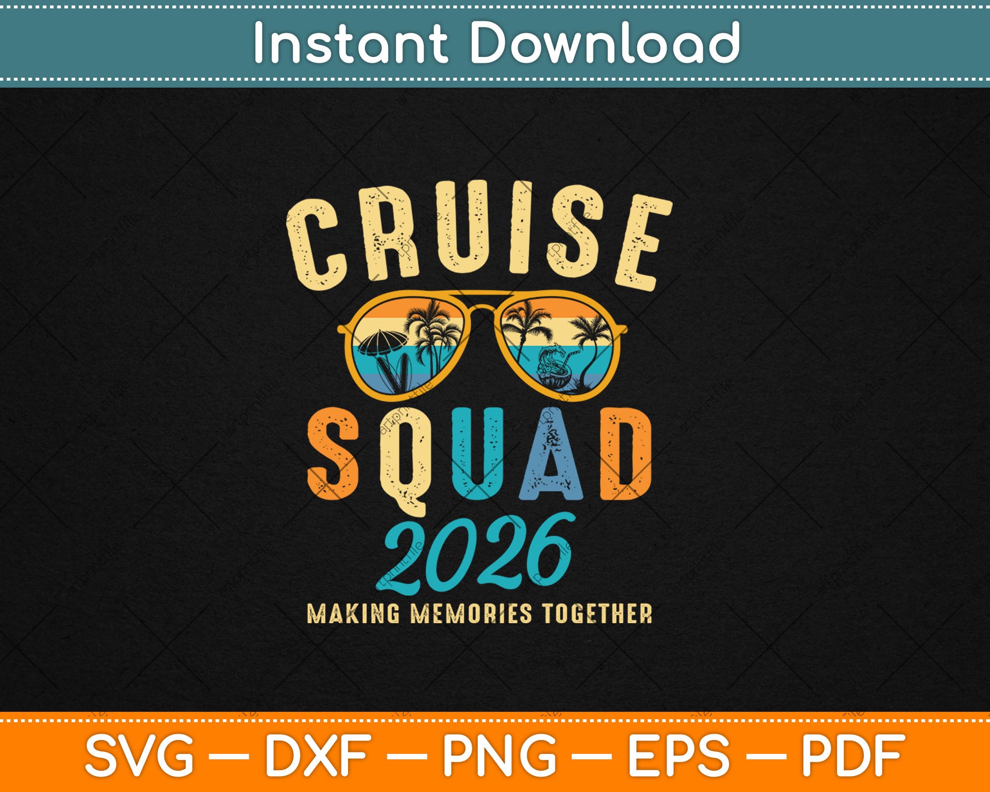 Cruise Squad 2026 Summer Vacation Matching Family Group Svg Digital Cutting File