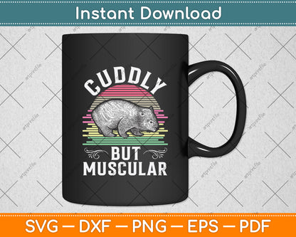 Cuddly But Muscular Wombat Svg Png Dxf Digital Cutting File