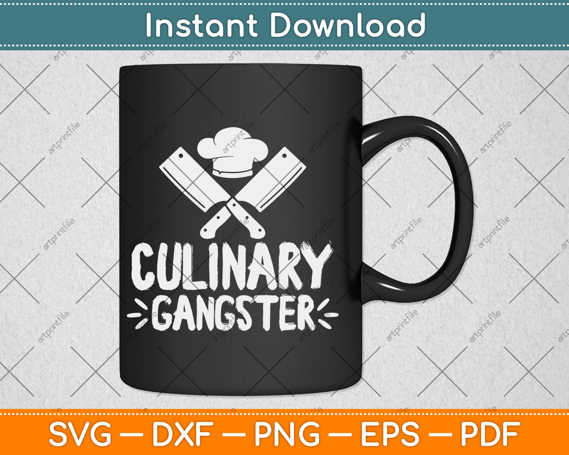 Culinary Gangster Chef Cooking Svg Digital Cutting File