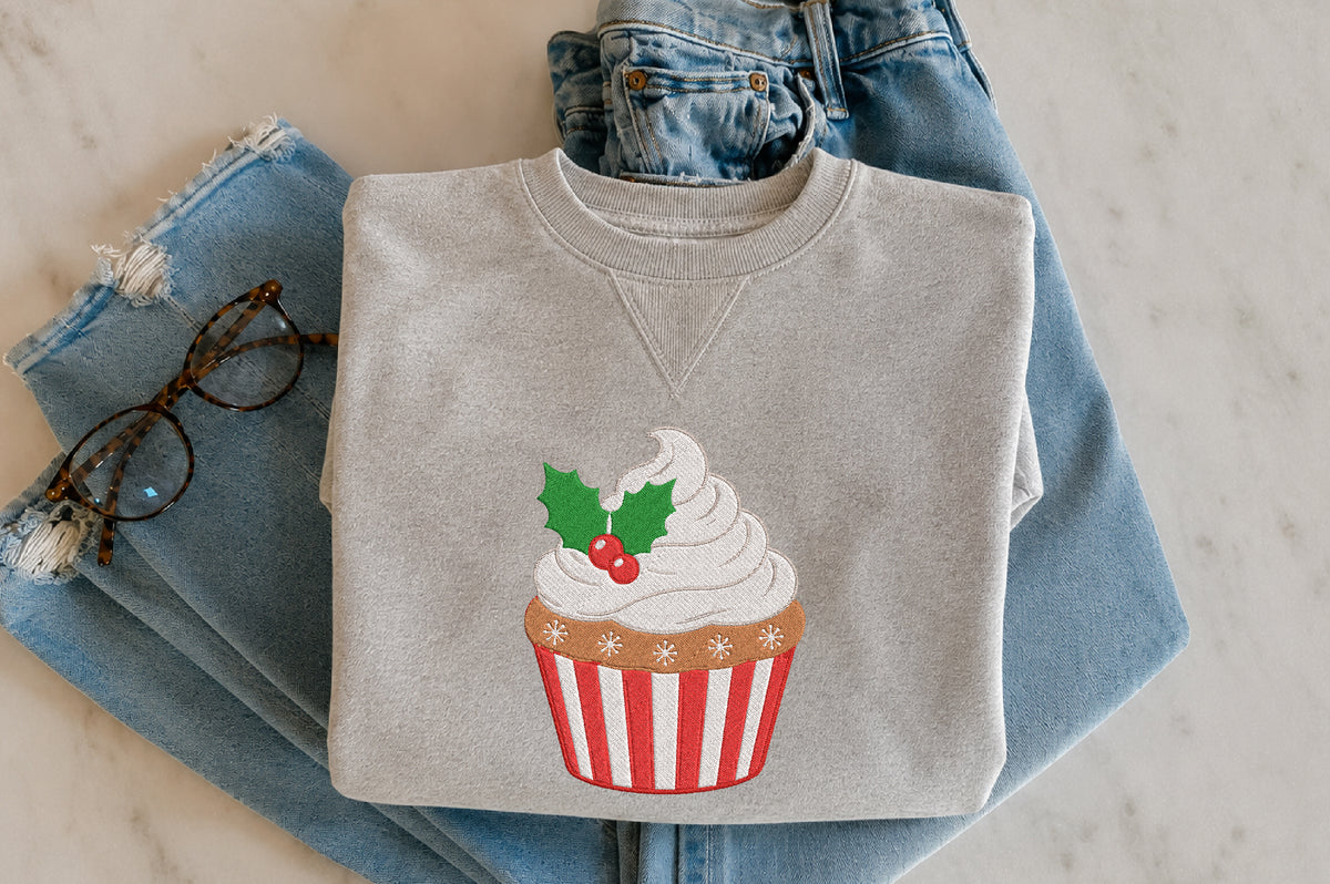 Christmas Cupcake Embroidery Design