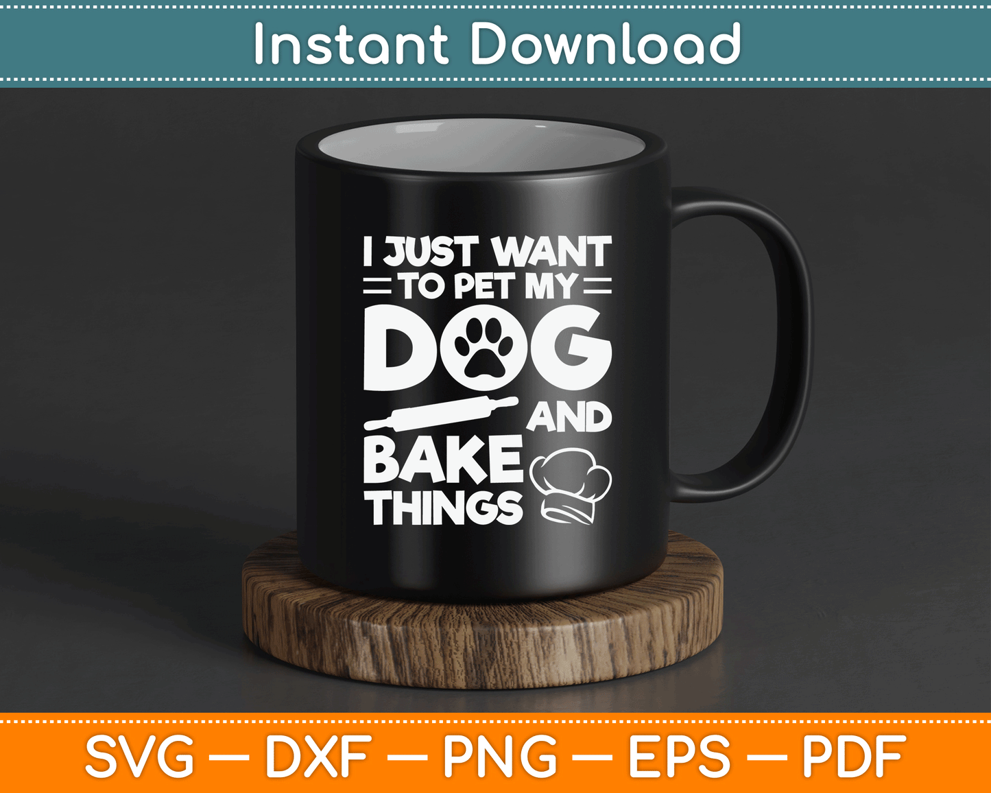 Cute baking quote SVG design for aprons, mugs, kitchen decor, and gifts
