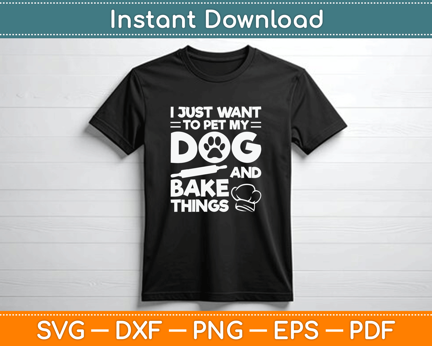 Pastry baker SVG digital download for home bakers and dessert lovers