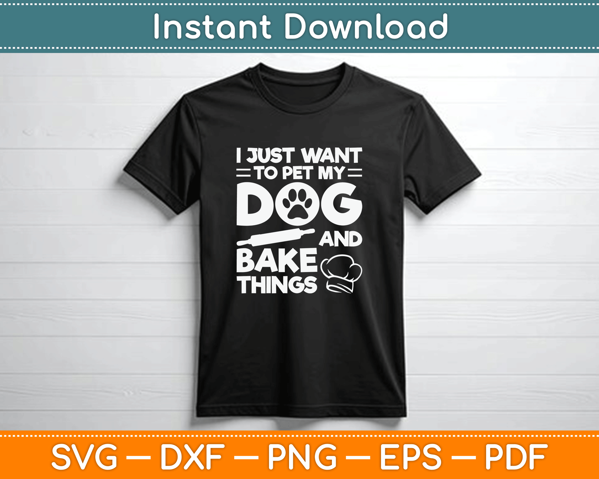 Pastry baker SVG digital download for home bakers and dessert lovers