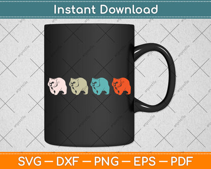 Cute Animal Aussie Retro Wombat Svg Png Dxf Digital Cutting File