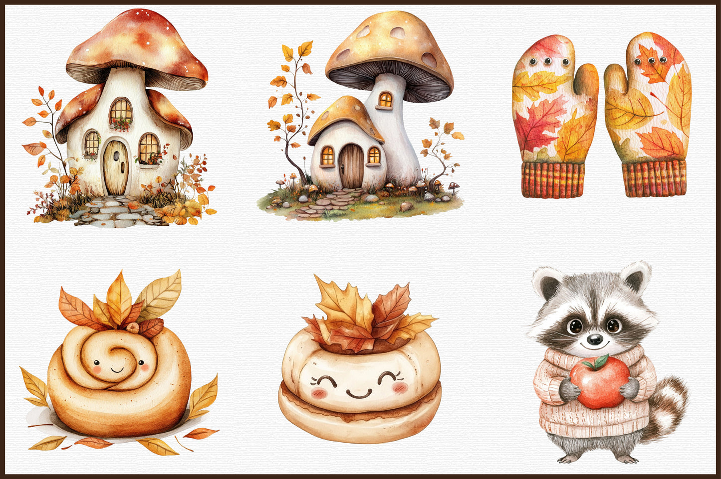 Cute Autumn PNG Bundle Cozy Fall Clipart Collection