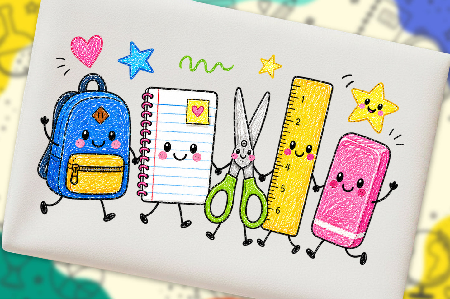 Cute Back to School PNG Bundle  Kawaii School Supplies Clipart
