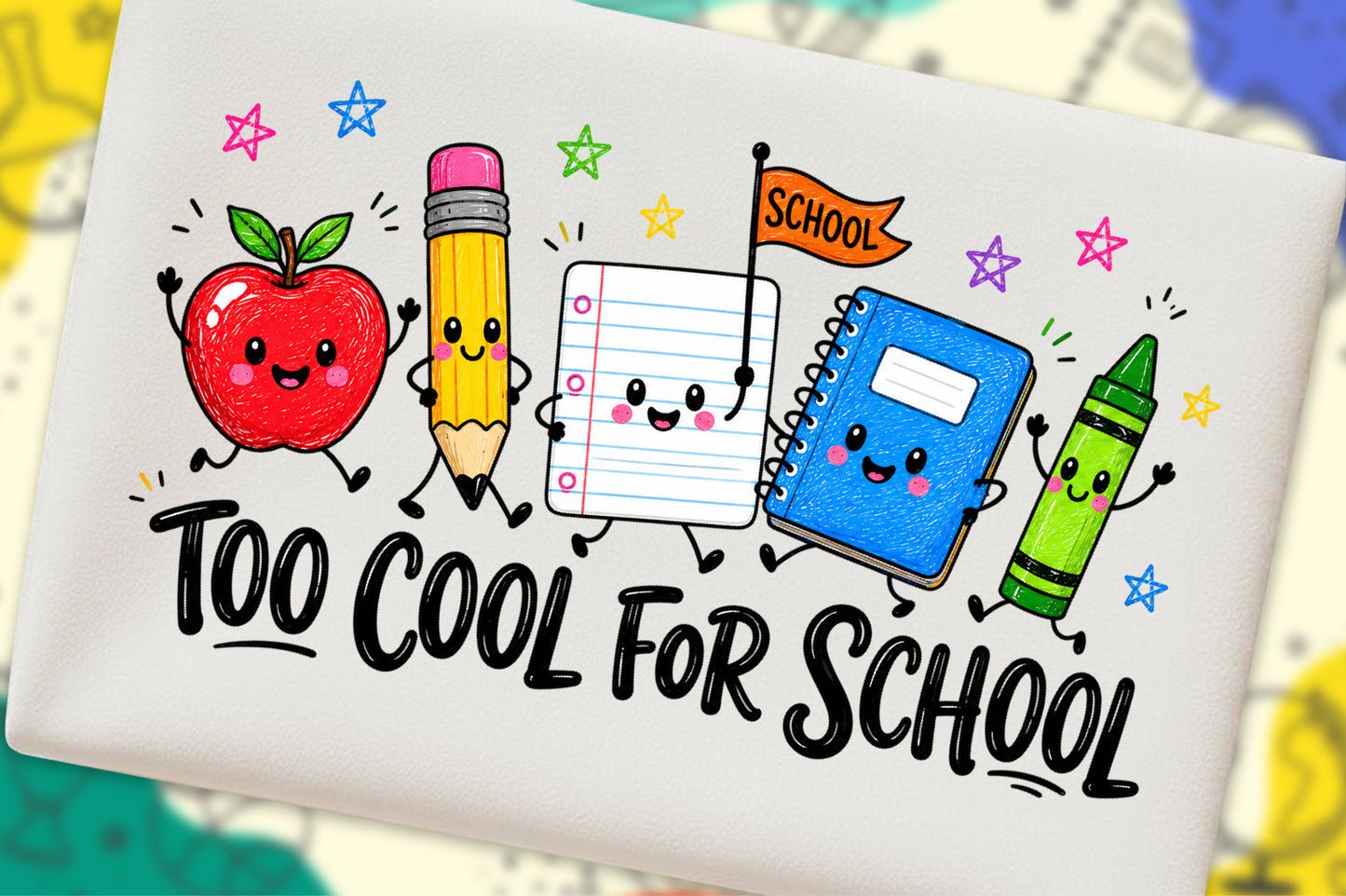 Cute Back to School PNG Bundle  Kawaii School Supplies Clipart