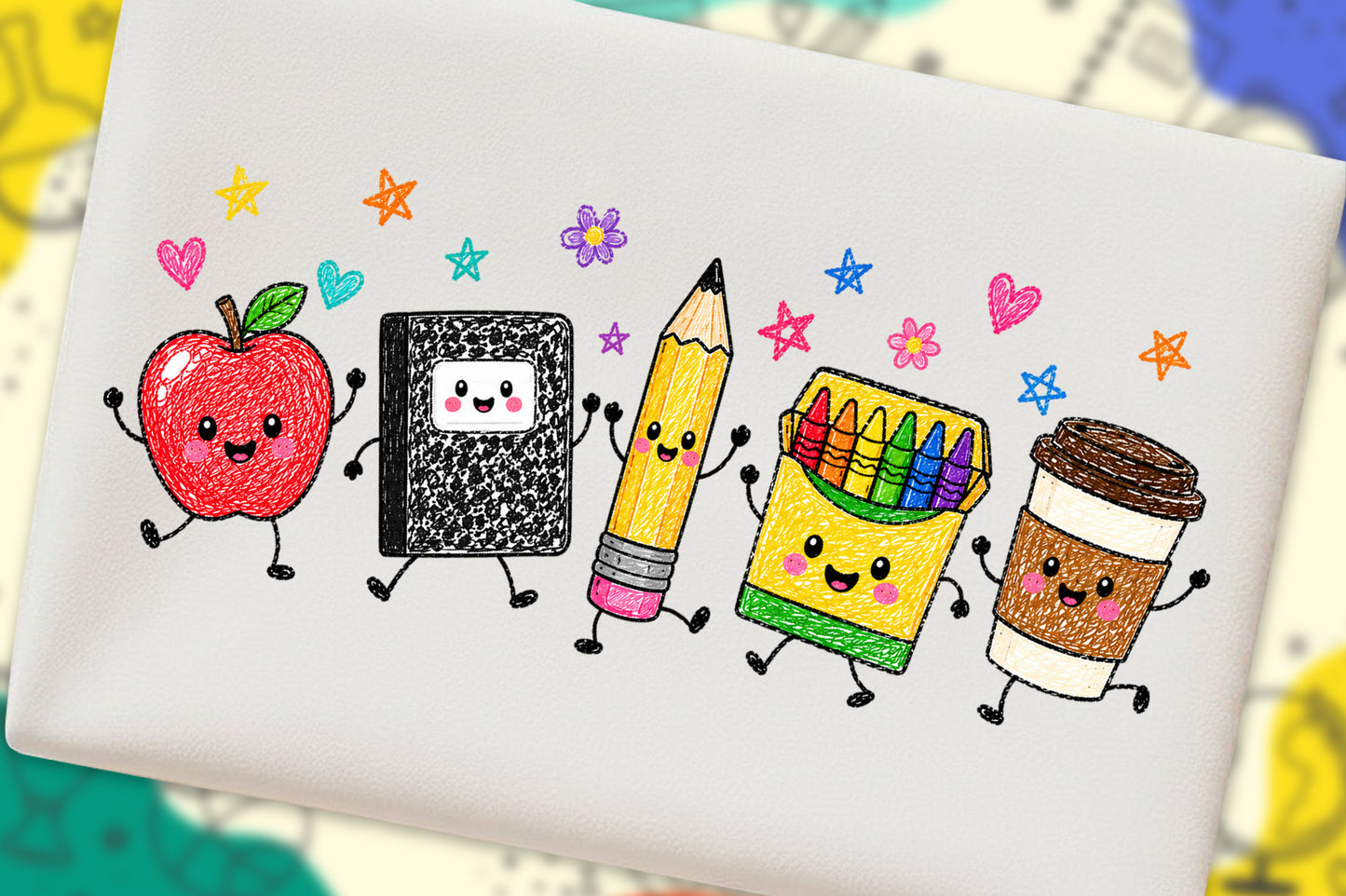 Cute Back to School PNG Bundle  Kawaii School Supplies Clipart
