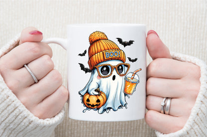 Cute Boujee Ghost Halloween PNG