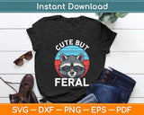 Cute But Feral Colorful Racoon With Sunglasses Racoon Svg Digital Cutting File