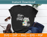 Cute But Feral Panda Raccoon Costume Funny Raccoon Svg Digital Cutting File