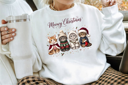 Cute Christmas Cats PNG