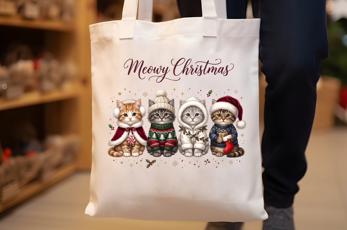 Cute Christmas Cats PNG