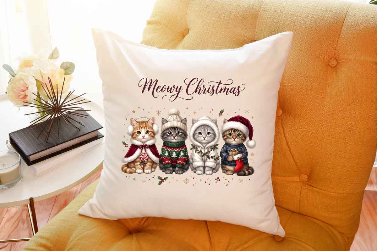 Cute Christmas Cats PNG