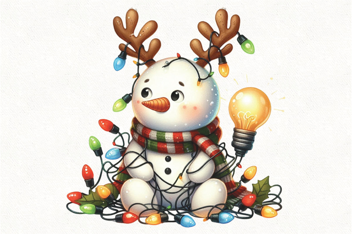 Cute Funny Christmas Snowman PNG