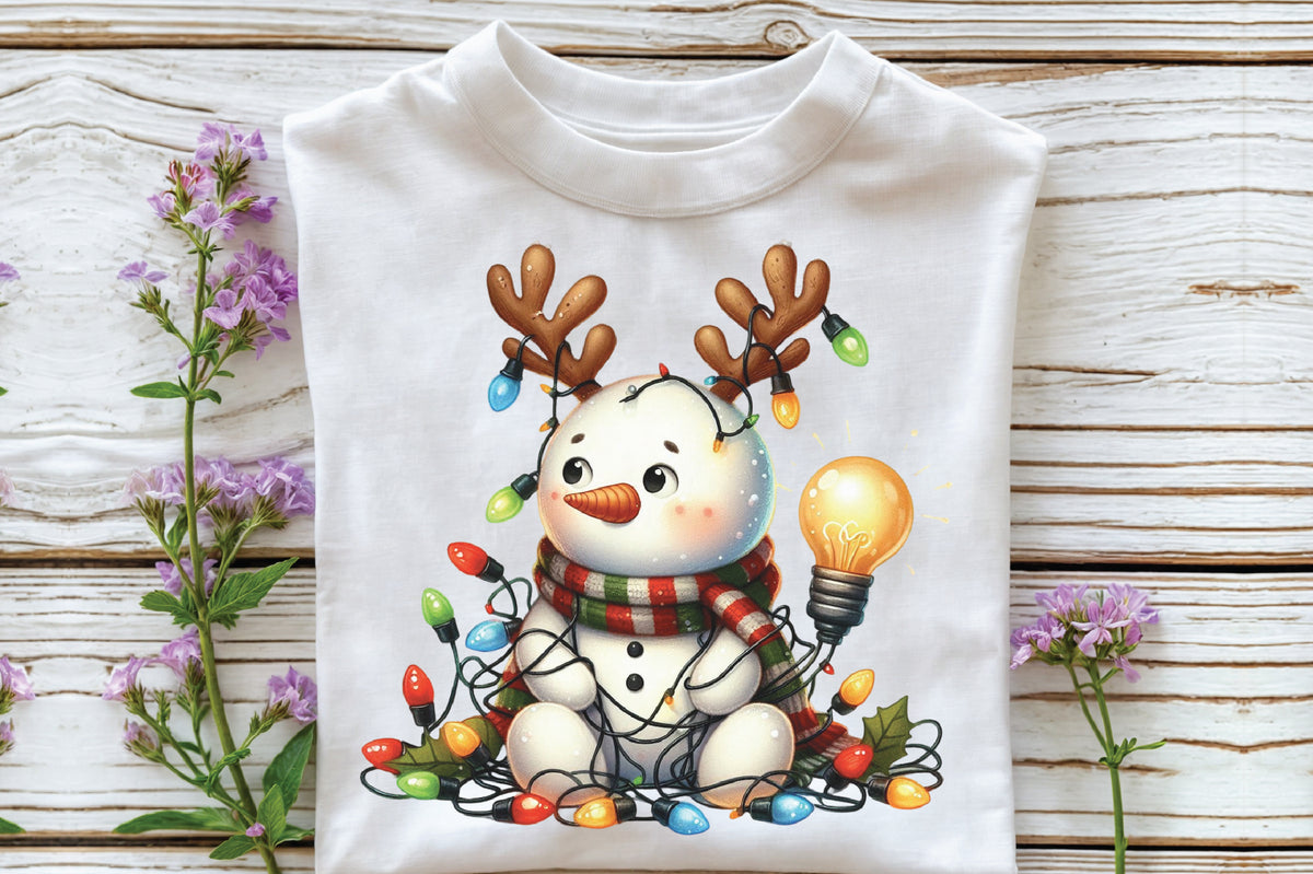 Cute Funny Christmas Snowman PNG