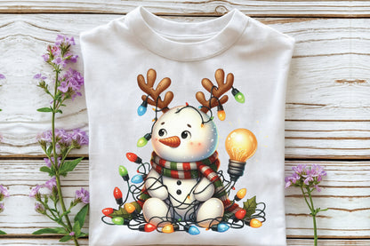 Cute Funny Christmas Snowman PNG