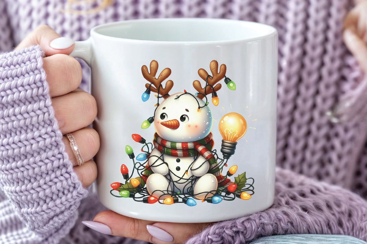 Cute Funny Christmas Snowman PNG