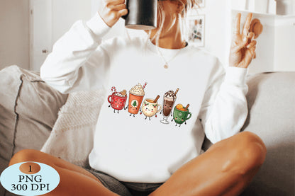 Cute Christmas Holiday Drinks PNG