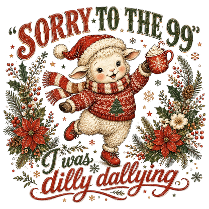 Funny Christmas Lamb PNG