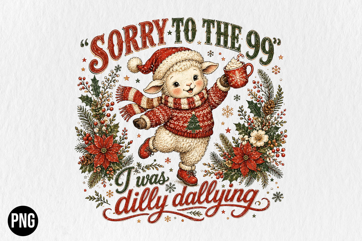 Funny Christmas Lamb PNG