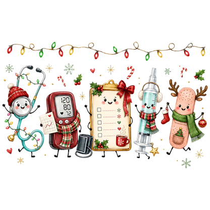 Cute Christmas Nurse Tools PNG