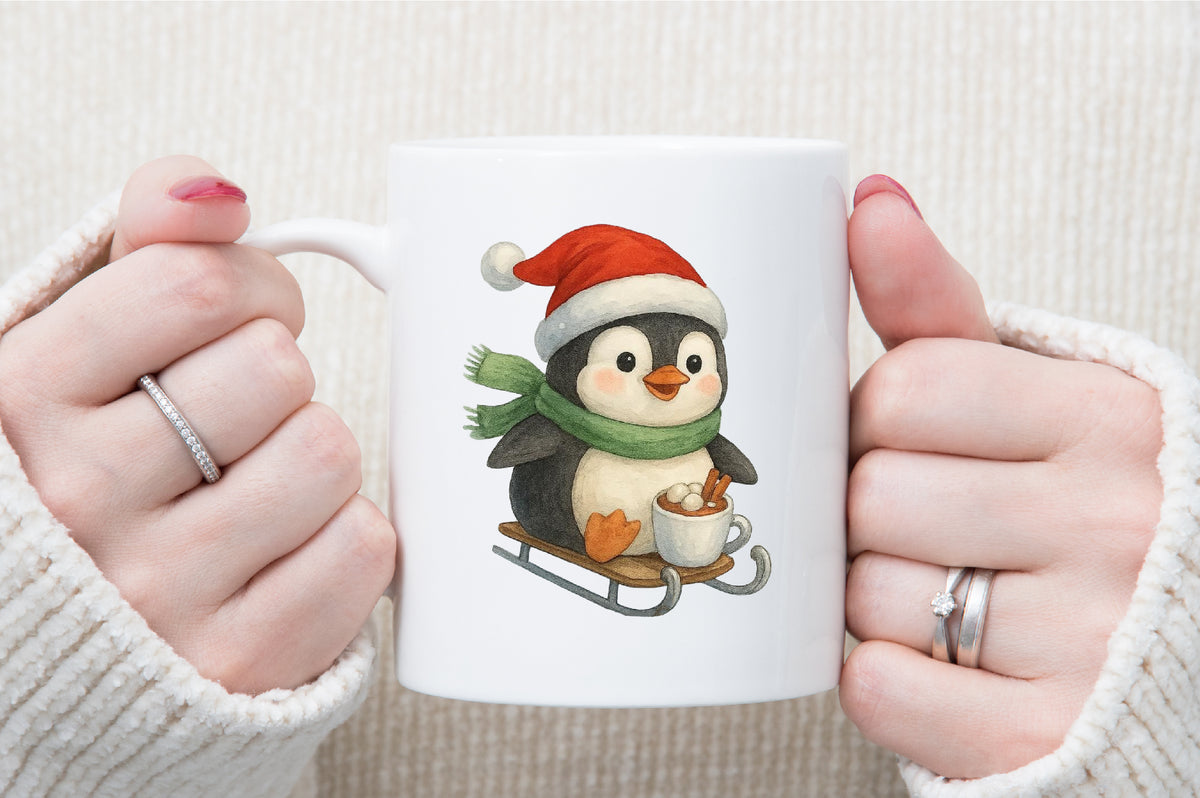 Cute Christmas Penguin PNG