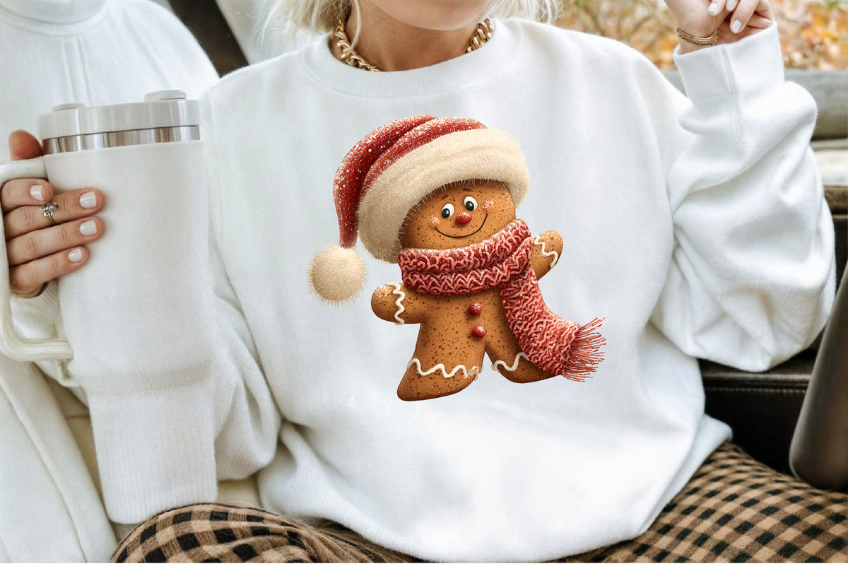 Cute Christmas Girly Gingerbread Clipart PNG Bundle Commercial Use