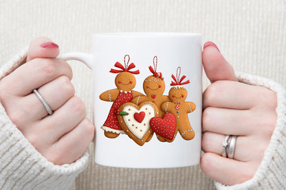 Cute Christmas Girly Gingerbread Clipart PNG Bundle Commercial Use